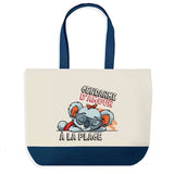 Sac de shopping bleu Gendarme Koala à la Plage