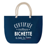 Sac de Plage Bleu avec Anse Corde Certifiée meilleure Bichette