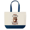 Sac de shopping bleu Rebecca Chouette Grain