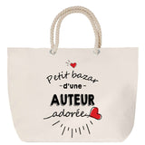 Sac Fête des Mères Mamie Famille Idée Cadeau anniversaire Noël Travail Boulot Métier Départ Retraite Collègue Femme cabas shopping plage