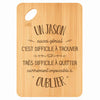 Planche bambou gravée personnalisée homme idée cadeau Fête des Pères apéro 30×20 prénom cuisine plateau fromage anniversaire noel papa papi 
