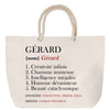 Sac Fête des Mères Mamie Famille Idée Cadeau anniversaire Noël Travail Boulot Métier Départ Retraite Collègue Femme cabas shopping plage