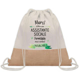 Sac Fête des Mères Mamie Maman Cadeau anniversaire Noël Travail Métier Départ Retraite Collègue Femme cabas shopping plage