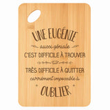 Planche bambou gravée personnalisée femme idée cadeau Fête des Mères apéro 30×20 prénom cuisine plateau fromage anniversaire noel maman mamie