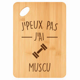 Planche bambou gravée personnalisée femme homme idée cadeau Fête des Mères Fête des Pères apéro papa maman prénom cuisine plateau fromage