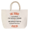 Sac Fête des Mères Mamie Famille Idée Cadeau anniversaire Noël Travail Boulot Métier Départ Retraite Collègue Femme cabas shopping plage