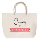 Sac Fête des Mères Mamie Famille Idée Cadeau anniversaire Noël Travail Boulot Métier Départ Retraite Collègue Femme cabas shopping plage