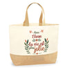 Sac Jute Fête des Mères Fêtes des Pères Mamie Papi Famille Idée Cadeau anniversaire Noël Travail Boulot Métier Départ Retraite Collègue Femme Homme