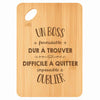 Planche bambou gravée personnalisée homme idée cadeau Fête des Pères apéro 30×20 prénom cuisine plateau fromage anniversaire noel papa papi 