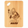 Planche bambou gravée personnalisée femme idée cadeau Fête des Mères apéro 30×20 prénom cuisine plateau fromage anniversaire noel maman mamie