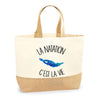 Sac Jute Fête des Mères Fêtes des Pères Mamie Papi Famille Idée Cadeau anniversaire Noël Travail Boulot Métier Départ Retraite Collègue Femme Homme