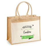 Sac Fête des Mères Mamie MAman Soeur Femme Famille Idée Cadeau anniversaire Noël Travail Boulot Métier Départ Retraite Collègue Femme cabas shopping plage