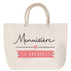Sac Fête des Mères Mamie Famille Idée Cadeau anniversaire Noël Travail Boulot Métier Départ Retraite Collègue Femme cabas shopping plage