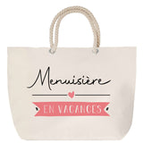 Sac Fête des Mères Mamie Famille Idée Cadeau anniversaire Noël Travail Boulot Métier Départ Retraite Collègue Femme cabas shopping plage