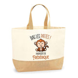 Sac Jute Fête des Mères Fêtes des Pères Mamie Papi Famille Idée Cadeau anniversaire Noël Travail Boulot Métier Départ Retraite Collègue Femme Homme