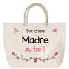 Sac Fête des Mères Mamie Famille Idée Cadeau anniversaire Noël Travail Boulot Métier Départ Retraite Collègue Femme cabas shopping plage