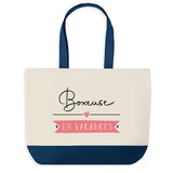 Sac de shopping bleu Boxeuse en Vacances