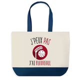 Sac de shopping bleu J'peux pas Floorball