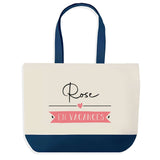 Sac de shopping bleu Rose en Vacances