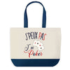 Sac de shopping bleu J'peux pas Poker