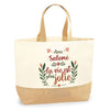 Sac Jute Fête des Mères Fêtes des Pères Mamie Papi Famille Idée Cadeau anniversaire Noël Travail Boulot Métier Départ Retraite Collègue Femme Homme