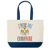 Sac de shopping bleu J'peux pas Champagne