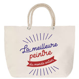 Sac Fête des Mères Mamie Famille Idée Cadeau anniversaire Noël Travail Boulot Métier Départ Retraite Collègue Femme cabas shopping plage