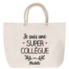 Sac Fête des Mères Mamie Famille Idée Cadeau anniversaire Noël Travail Boulot Métier Départ Retraite Collègue Femme cabas shopping plage