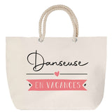 Sac Fête des Mères Mamie Famille Idée Cadeau anniversaire Noël Travail Boulot Métier Départ Retraite Collègue Femme cabas shopping plage