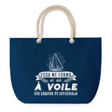 Sac de plage Bleu anse corde Voile Légende Humour Geek