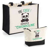 Cabas femme sac plage ou shopping tote bag pochette trousse Idée cadeau original pour anniversaire Noël travail départ retraite collègue famille fete des mères maman mamie