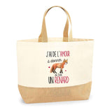 Sac Jute Fête des Mères Fêtes des Pères Mamie Papi Famille Idée Cadeau anniversaire Noël Travail Boulot Métier Départ Retraite Collègue Femme Homme