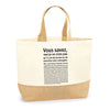 Sac Jute Fête des Mères Fêtes des Pères Mamie Papi Famille Idée Cadeau anniversaire Noël Travail Boulot Métier Départ Retraite Collègue Femme Homme
