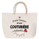 Sac Fête des Mères Mamie Famille Idée Cadeau anniversaire Noël Travail Boulot Métier Départ Retraite Collègue Femme cabas shopping plage