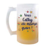 Chope de bière personnalisé, idée cadeau pour maman, femme ou collègue. Parfait pour Noël, anniversaire, fête des mères ou Secret Santa.
