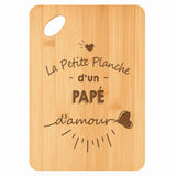 Planche bambou gravée personnalisée homme idée cadeau Fête des Pères apéro 30×20 prénom cuisine plateau fromage anniversaire noel papa papi 