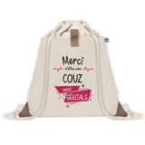 Sac à dos avec pochette Merci Couz Géniale