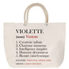 Sac Fête des Mères Mamie Famille Idée Cadeau anniversaire Noël Travail Boulot Métier Départ Retraite Collègue Femme cabas shopping plage