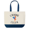 Sac de shopping bleu Breakdance c'est la Vie