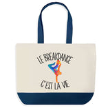 Sac de shopping bleu Breakdance c'est la Vie