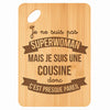 Planche bambou gravée personnalisée femme idée cadeau Fête des Mères apéro 30×20 prénom cuisine plateau fromage anniversaire noel maman mamie