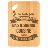 Planche bambou gravée personnalisée femme idée cadeau Fête des Mères apéro 30×20 prénom cuisine plateau fromage anniversaire noel maman mamie