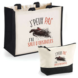Cabas homme ou femme sac plage ou shopping tote bag pochette trousse Idée cadeau original pour anniversaire Noël travail départ retraite collègue famille fete des mères fetes des pères papa maman mamie papi