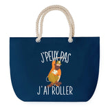 Sac de plage Bleu anse corde J'peux Pas Roller