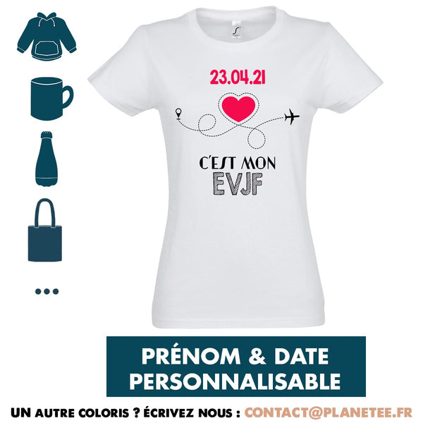 Cadeau Destination EVJF Prénom Personnalisable - Planetee