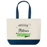 Sac de shopping bleu Meilleur Plâtrier de tous les temps