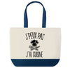 Sac de shopping bleu J'peux pas Cuisine Toque Noire