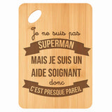 Planche bambou gravée personnalisée homme idée cadeau Fête des Pères apéro 30×20 prénom cuisine plateau fromage anniversaire noel papa papi 