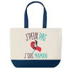 Sac de shopping bleu J'peux pas Maman