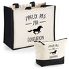 Cabas homme ou femme sac plage ou shopping tote bag pochette trousse Idée cadeau original pour anniversaire Noël travail départ retraite collègue famille fete des mères fetes des pères papa maman mamie papi